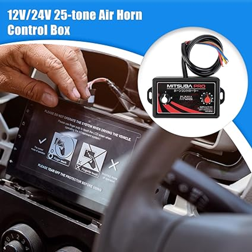 25 Tones Car Horn Control Box | 12-24V Horn Speaker Control Box,Waterproof Music Controller Snails, Sound Controller Unit For Car Motorcycle Boat