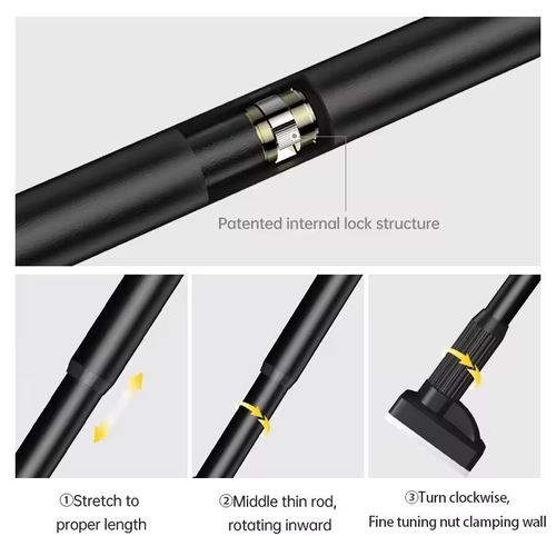 🔥Last Day 49% OFF New Small Adjustable Hanging Clothes Drying Rod Closet Telescoping Clothing Rods Towel Bars Metal Telescopic Rod for Home