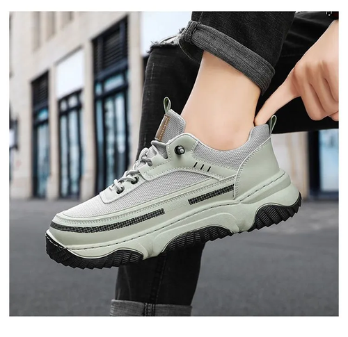 Breathable Height Increasing Men's Sneakers, Essential Summer Sports Shoes