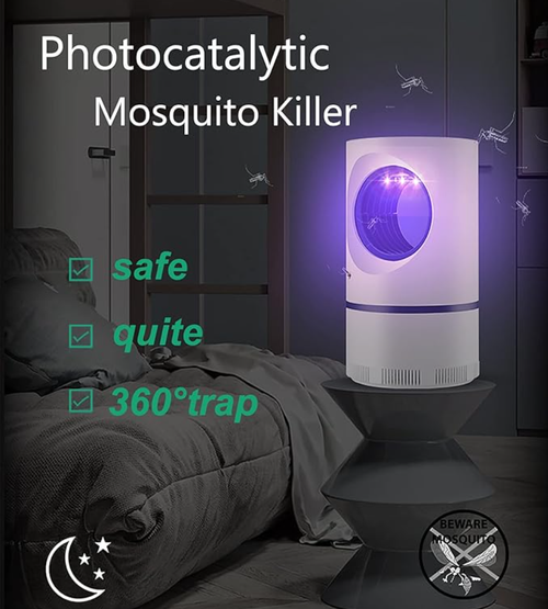 Electric Indoor Mosquito Trap, Mosquito Killer Lamp with USB Power Supply and Adapter