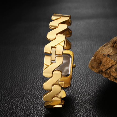 Quartz mechanical watches, gold and stainless steel fashion watches