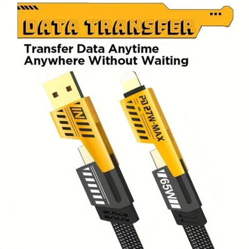 4-in-1 PD Fast Charging Cable, 27W, 65W