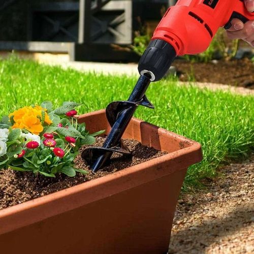 Not include the handheld drill Easy Gardening Auger Spiral Drill Bit