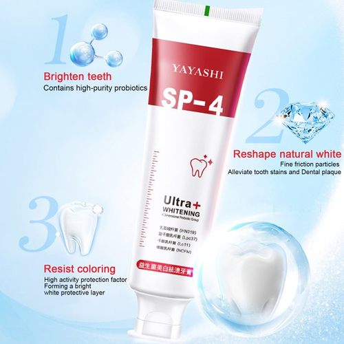 STYLE Sp-4 Probiotic Toothpaste Whitening, Yayashi Sp-4 Toothpaste, Yiliku Sp-4 Super Probiotic-4 Toothpaste, SP-4 Brightening Toothpaste Fresh Breath Toothpaste 120g (Whitening)