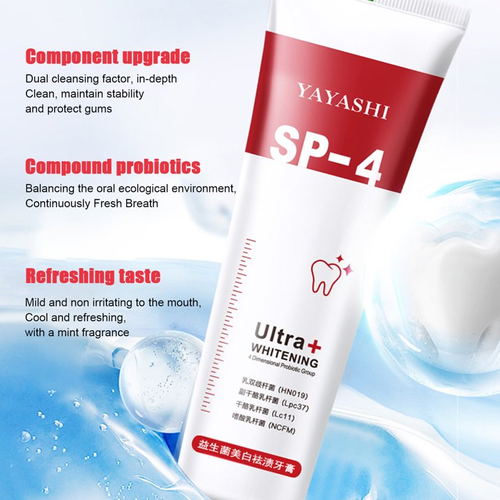 STYLE Sp-4 Probiotic Toothpaste Whitening, Yayashi Sp-4 Toothpaste, Yiliku Sp-4 Super Probiotic-4 Toothpaste, SP-4 Brightening Toothpaste Fresh Breath Toothpaste 120g (Whitening)
