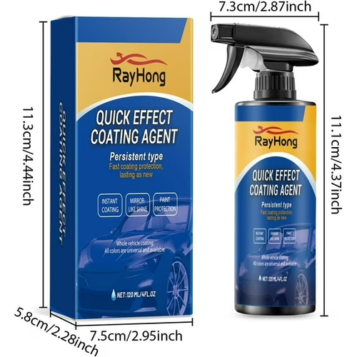 Ray Hong Spray Coating Agent, Multifunctional Advanced Car Quick-Acting Coating Agent Spray, Rayhong Quick Effect Coating Agent, Long-Lasting Protection Waterless Wash, Easy to Use