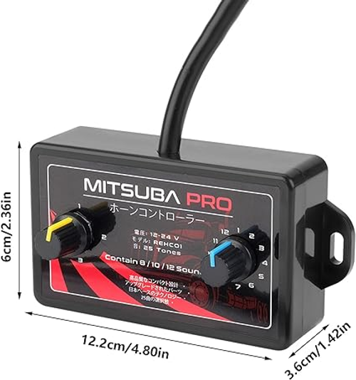 25 Tones Car Horn Control Box | 12-24V Horn Speaker Control Box,Waterproof Music Controller Snails, Sound Controller Unit For Car Motorcycle Boat