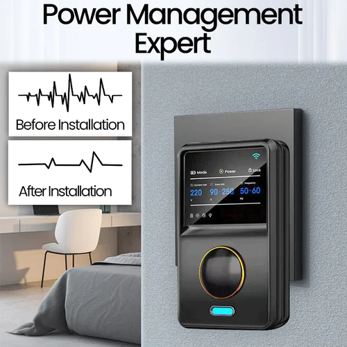 Smart Energy-Saving Power Saving Box - Black - Fire-Resistant