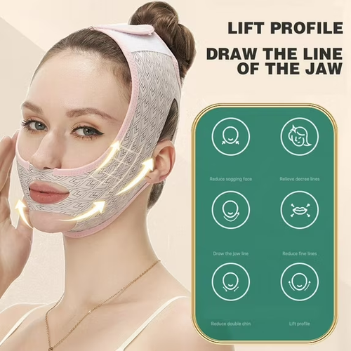 Beauty Face Sculpting Sleep Mask,V Line lifting Mask Facial Slimming Strap - Double Chin Reducer Chin Up Mask Face Lifting Belt