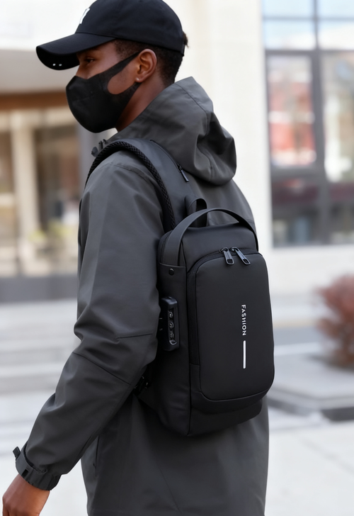 SecureCharge Fashion Backpack – Anti-Theft with Password Lock & USB Charging Port