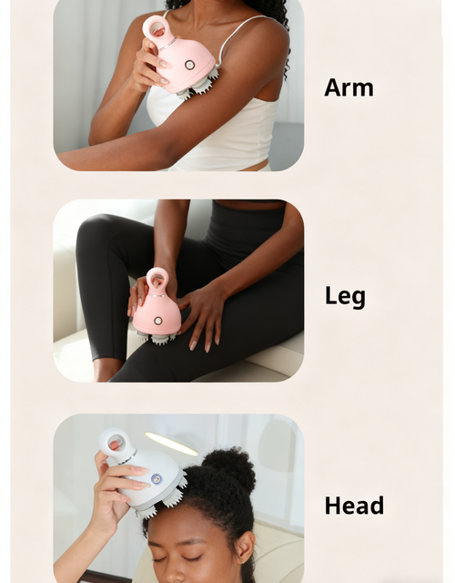 Electric Scalp Massager with Rotating Massage Heads – Head Care Device for Scalp Stimulation and Relaxation