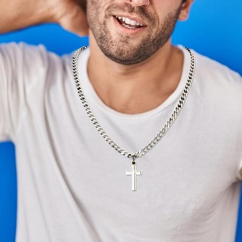 Stainless Steel Cross Pendant Necklace