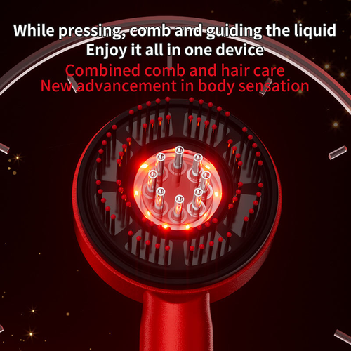 Red Light Electric Scalp Massager Comb – Vibrating Head Massage Tool for Scalp Care & Hair Nourishment