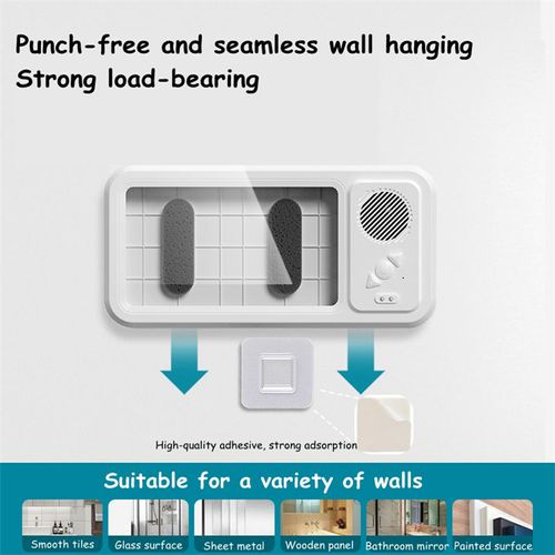 Waterproof Bathroom Phone Case with Bluetooth Speaker – Shower Phone Holder with 12-Hour Battery Life & Clear Sound