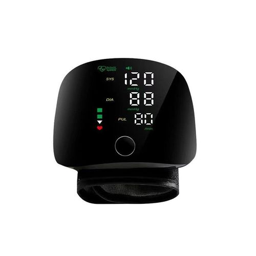 Portable Digital Wrist Blood Pressure Monitor – Accurate, Automatic BP & Heart Rate Tracking for Home Use, Seniors & Hypertension Care