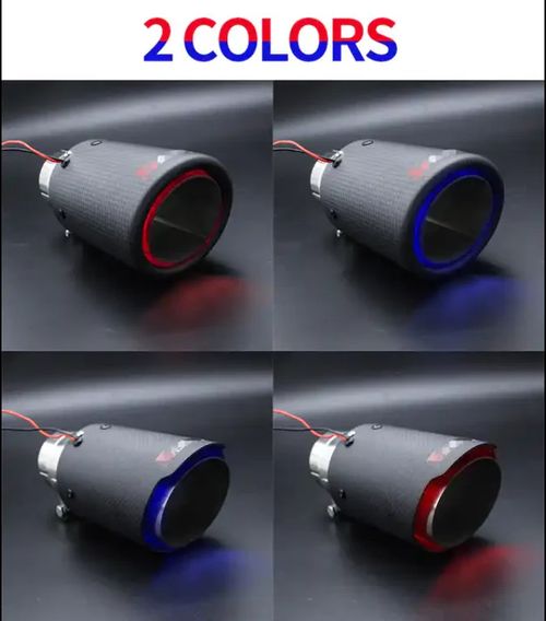 🔥🔥🔥Carbon fiber Exhaust tail pipe Tip with LED Light in Stock🔥🔥🔥