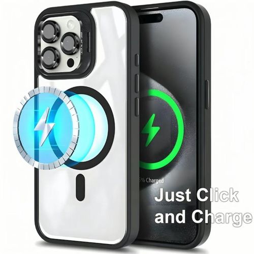 Luxury Magnetic Shockproof Phone Case for IPhone 17  Pro Max Funda Stand Glass Lens Protection Cover