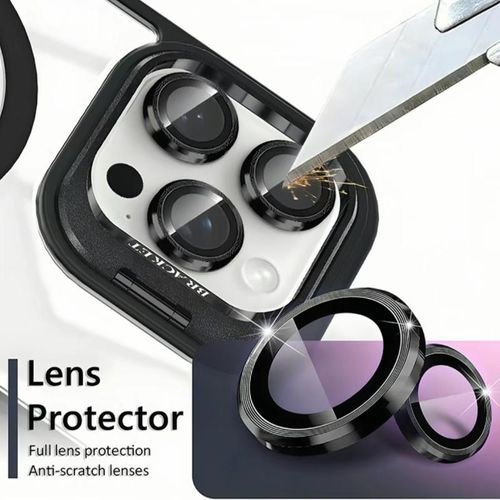 Luxury Magnetic Shockproof Phone Case for IPhone 17  Pro Max Funda Stand Glass Lens Protection Cover