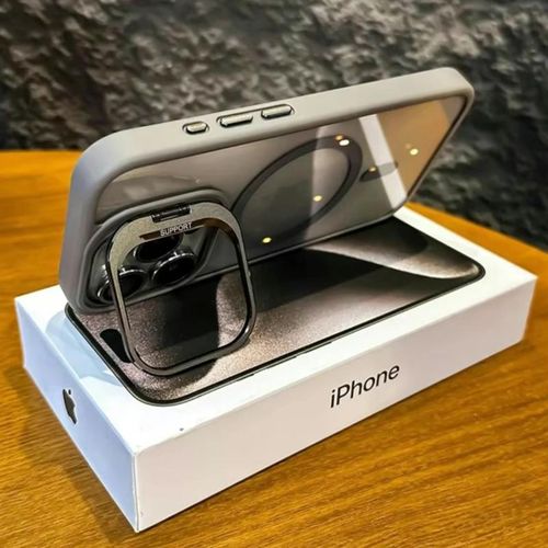 Luxury Magnetic Shockproof Phone Case for IPhone 17  Pro Max Funda Stand Glass Lens Protection Cover