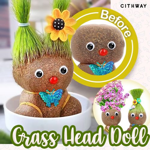 Grass & Flower Head Doll