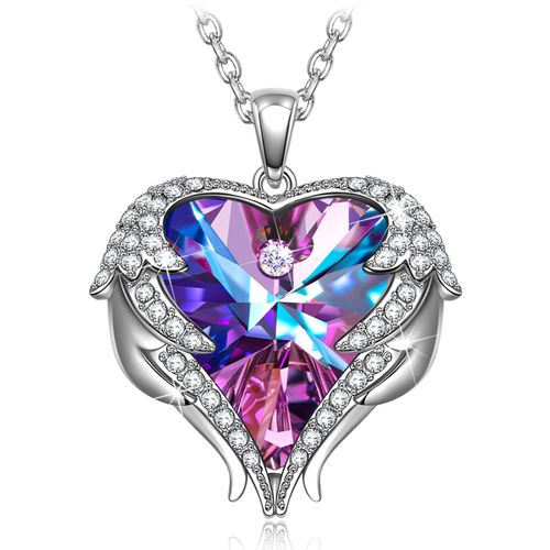 Angle Wings Heart Pendant Necklaces