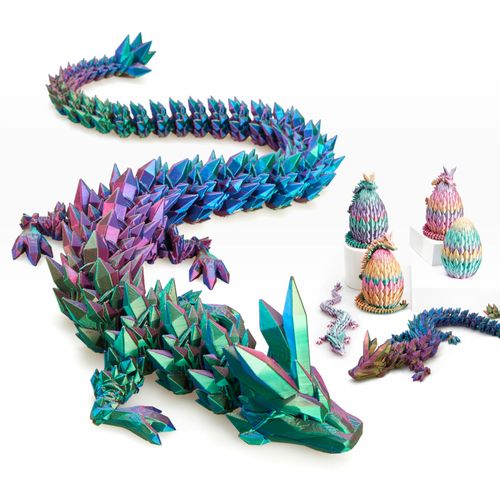 12 Inch Multi Color 3D Printed Dragon