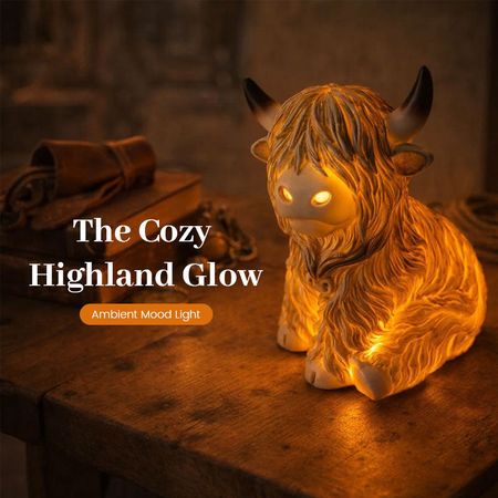 🔥🎁New arrival 50% OFF💥🐮 The Cozy Highland Cattle Lamp