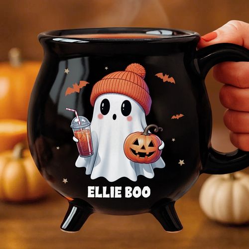 Custom 12oz Ceramic Cauldron Coffee Mug - Trick Or Treat Yourself