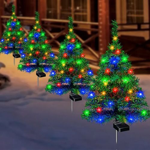 🎅49% OFF Solar Tree Lights — Light Up Your Garden This Holiday!