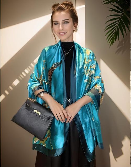 Silk Scarf - Women's Fashion Long Mulberry Silk Satin Neck Scarf