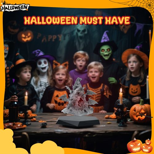 🦇Halloween-Levitating Witch Hat with LED Light & Flying Bats🧙‍♀️