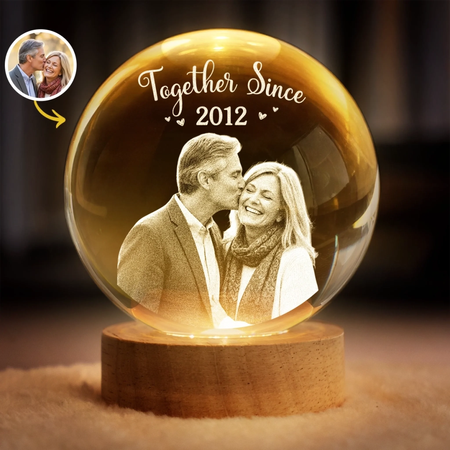 Custom Photo Crystal Globe Lamp