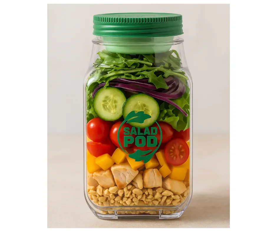 BeeYourGift™ – Portable Side‑Opening Salad Jar