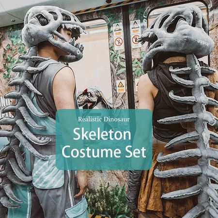 🔥🎁New arrival 50% OFF💥Realistic Dinosaur Skeleton Costume Set
