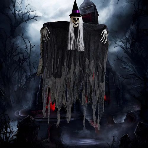 🎃💀Halloween Decoration Props Hooded Skeleton Hanging Ghosts