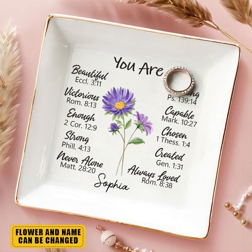 A Friend Is Like A Flower - Bestie Personalized Custom Jewelry Dish