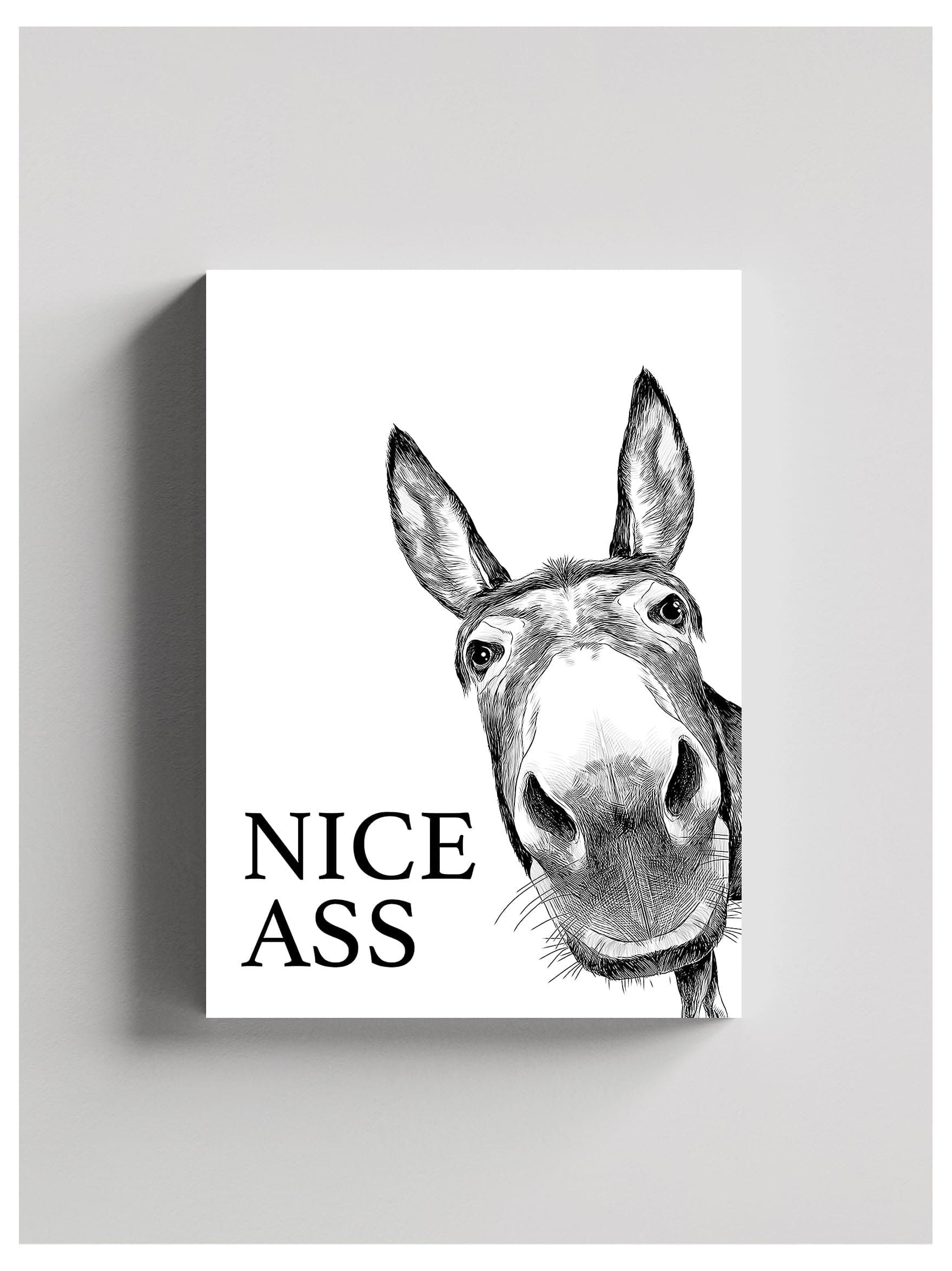 Fun Bathroom Wall Art - Donkey Pattern