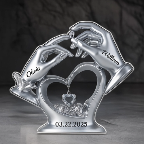 Custom Acrylic Plaque - Personalized Anniversary Wedding Gifts For Husband And Wife
