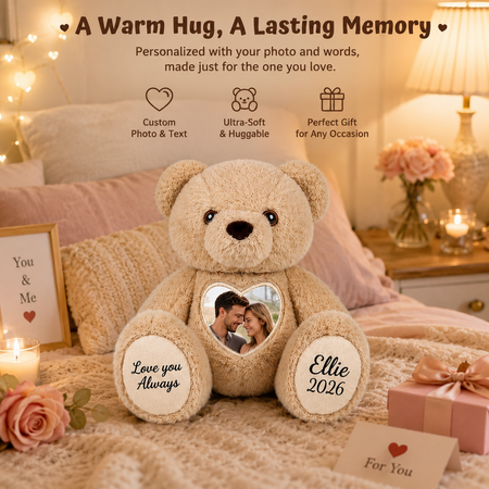 Custom Photo Teddy Bear - A Heartfelt Gift Full of Love