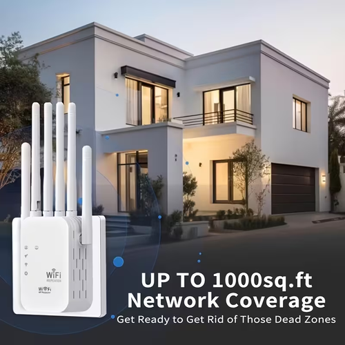 网络中继器1200Mbps WiFi 6 Signal Booster and Mesh Network Extender