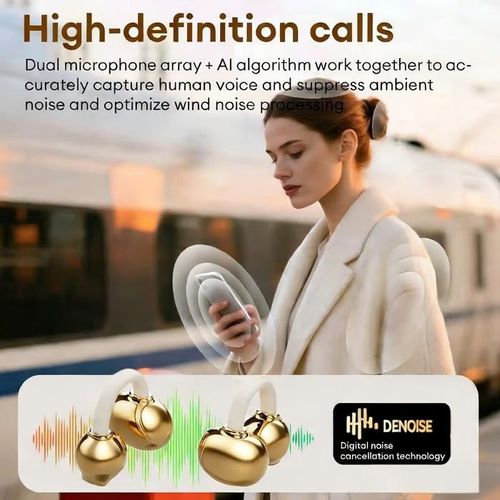 Fashionable Clip-On Wireless Headphones with Handbag
