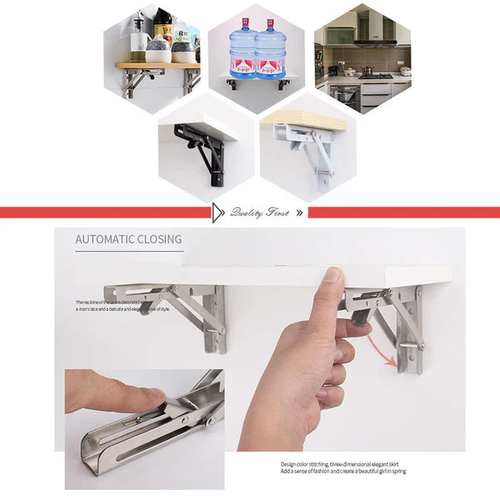 ✏️ HOT SALE✏️DIY Wall Mounted Folding Bracket(2PCS)