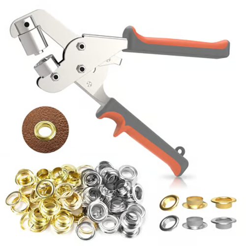 🔥🔥Grommet Tool Kit（500Pcs metal grommets+manual eyelet puncher*1）
