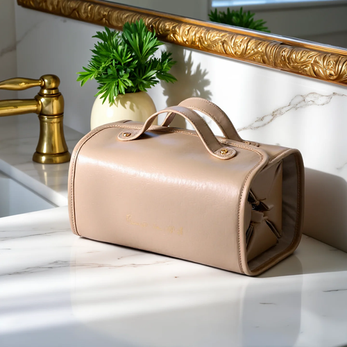 Leather Waterproof Cosmetic Bag