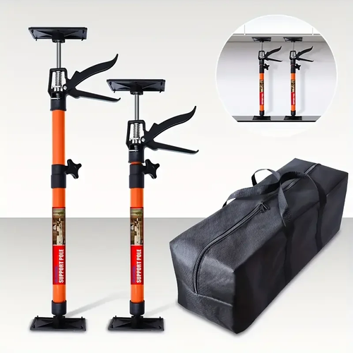 2 Pcs Adjustable Telescopic Support Rod System - Quick 3rd Hand for Cabinet Jack, Alloy Steel Construction, 115-290cm Extendable Length, Sturdy and Durable, Easy to Use and Install