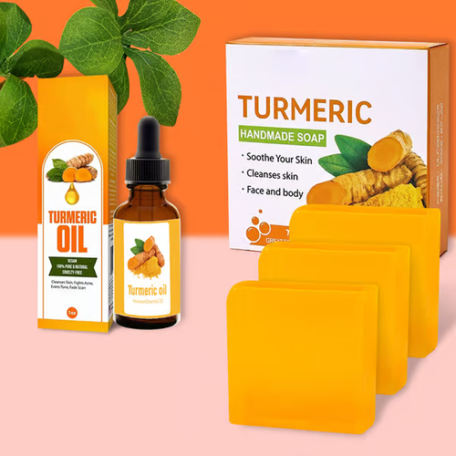 🔥🌿Turmeric and Kojic Acid Skin Brightening Soap and Essential Oil