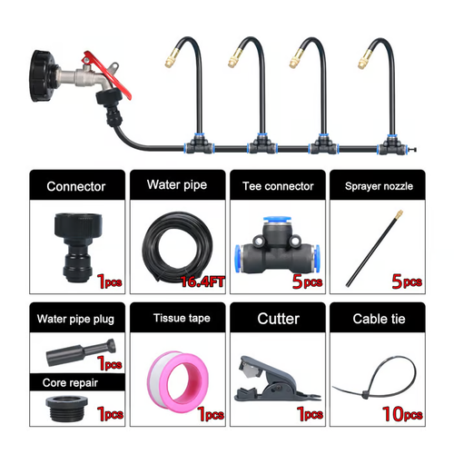 🚿360° Curved Garden Automatic Irrigation System