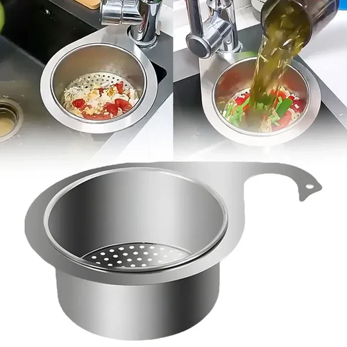 Stainless Steel Sink Organiser – All-in-One Basket with Intelligent Drain