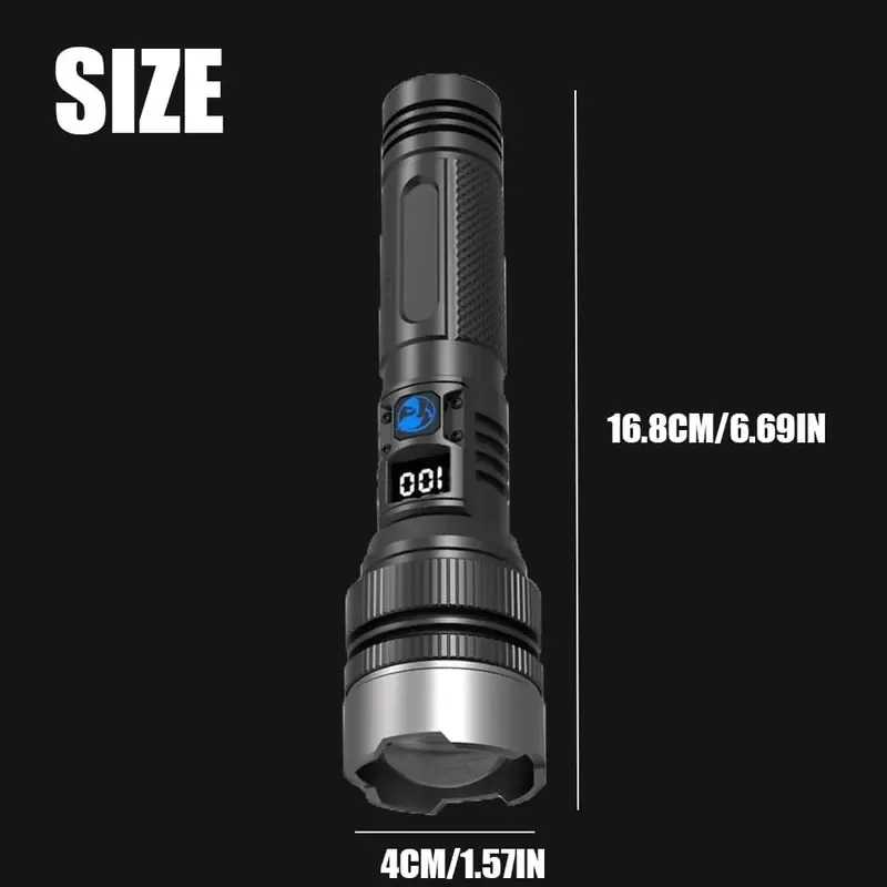 2-in-1 POWER BANK FLASHLI I'mGHT | Super Bright, USB Rechargeable, Zoomable | Camping, Emergency, Fishing  shopping fyp  oryou  flashlight  life  householdappliances  US OutdoorFun