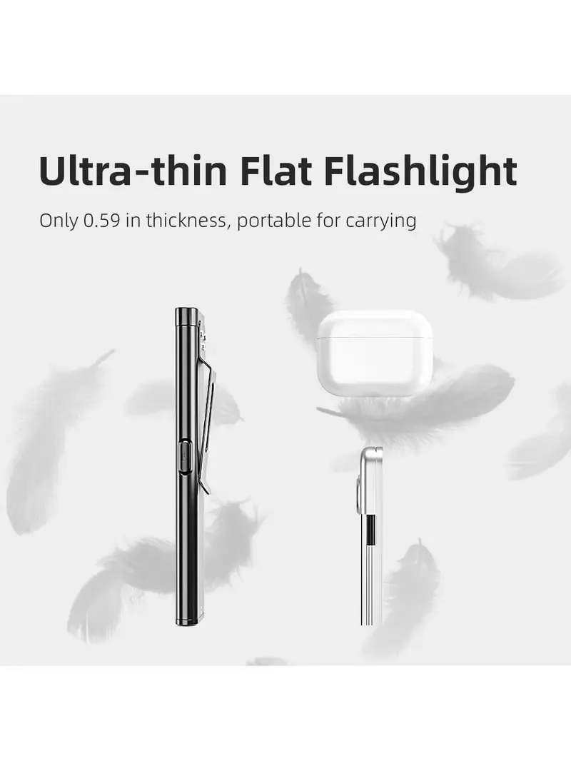 WARSUN T7 EDC Flashlight, Pocket LED Work Light with Magnetic Base & Clip, USB-C Rechargeable, Compact Everyday Carry Tool for Camping, Car Repair and Outdoor Use